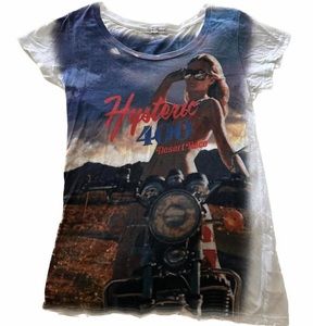 hysteric glamour biker tee